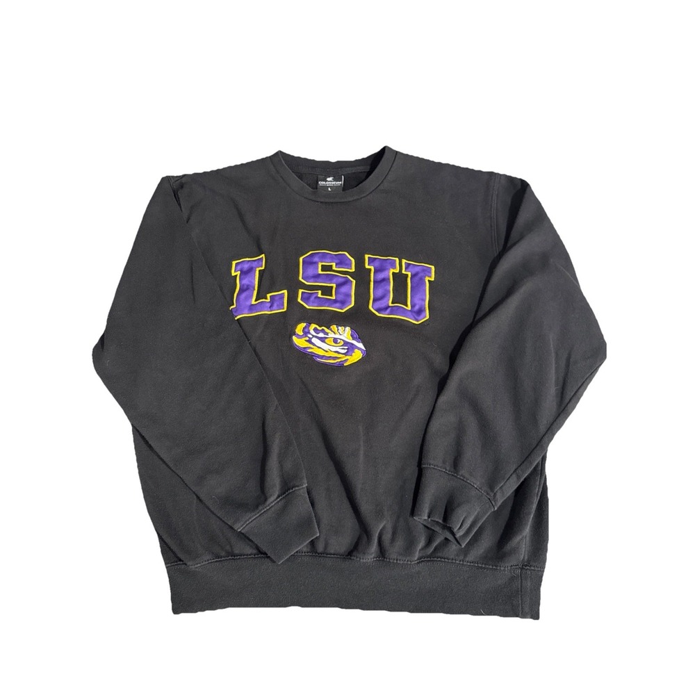 Men's Large LSU Crewneck Pullover